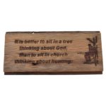 Engraved barnwood sign.