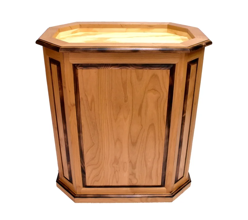 octagon pedestal with raised panels for taxidermy