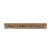 Home is where the heart is rustic wood sign – 1801 handcrafted