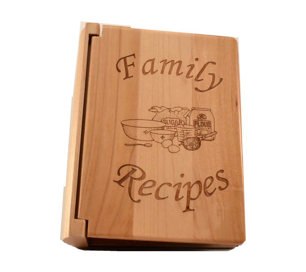 recipe book with custom monogram, black binder