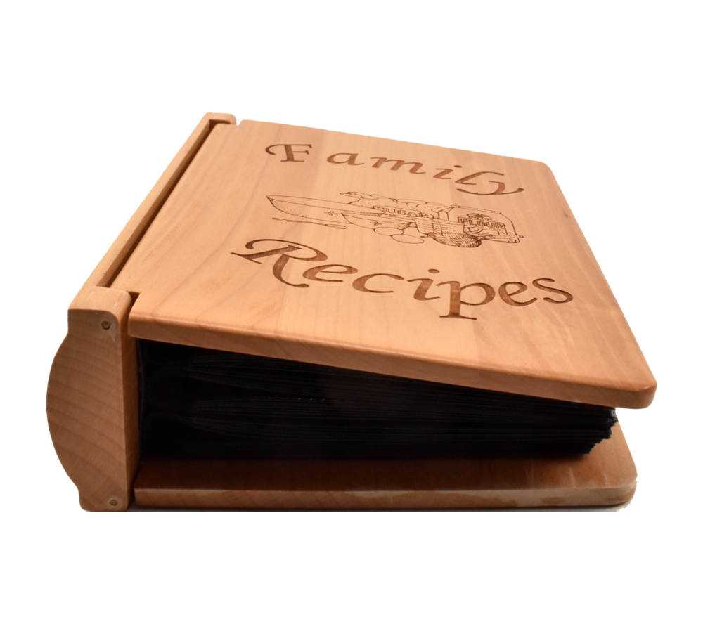 Engraved Bamboo Mother’s Day Recipe Book with Pen