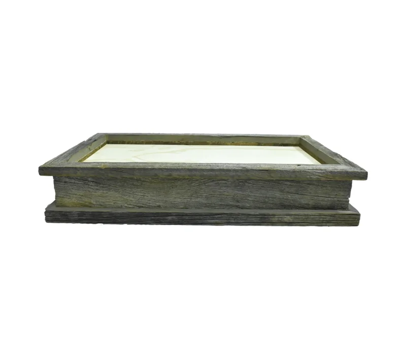 hardwood rectangle display base 5 inch tall