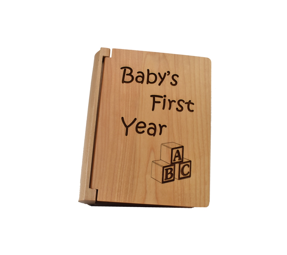Baby's First Year Blocks Personalized Photo Album- Small - Whitetail  Woodcrafters