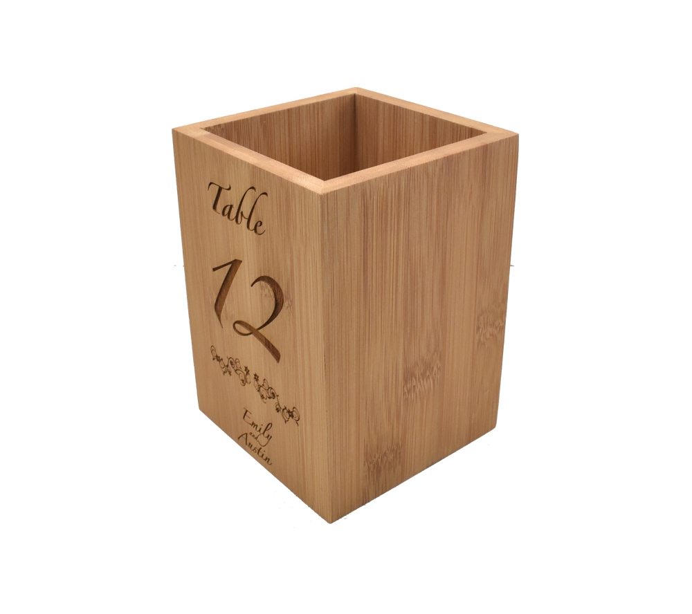 Wooden Kitchen Utensil Holder Personalized Wood Utensil Box Custom