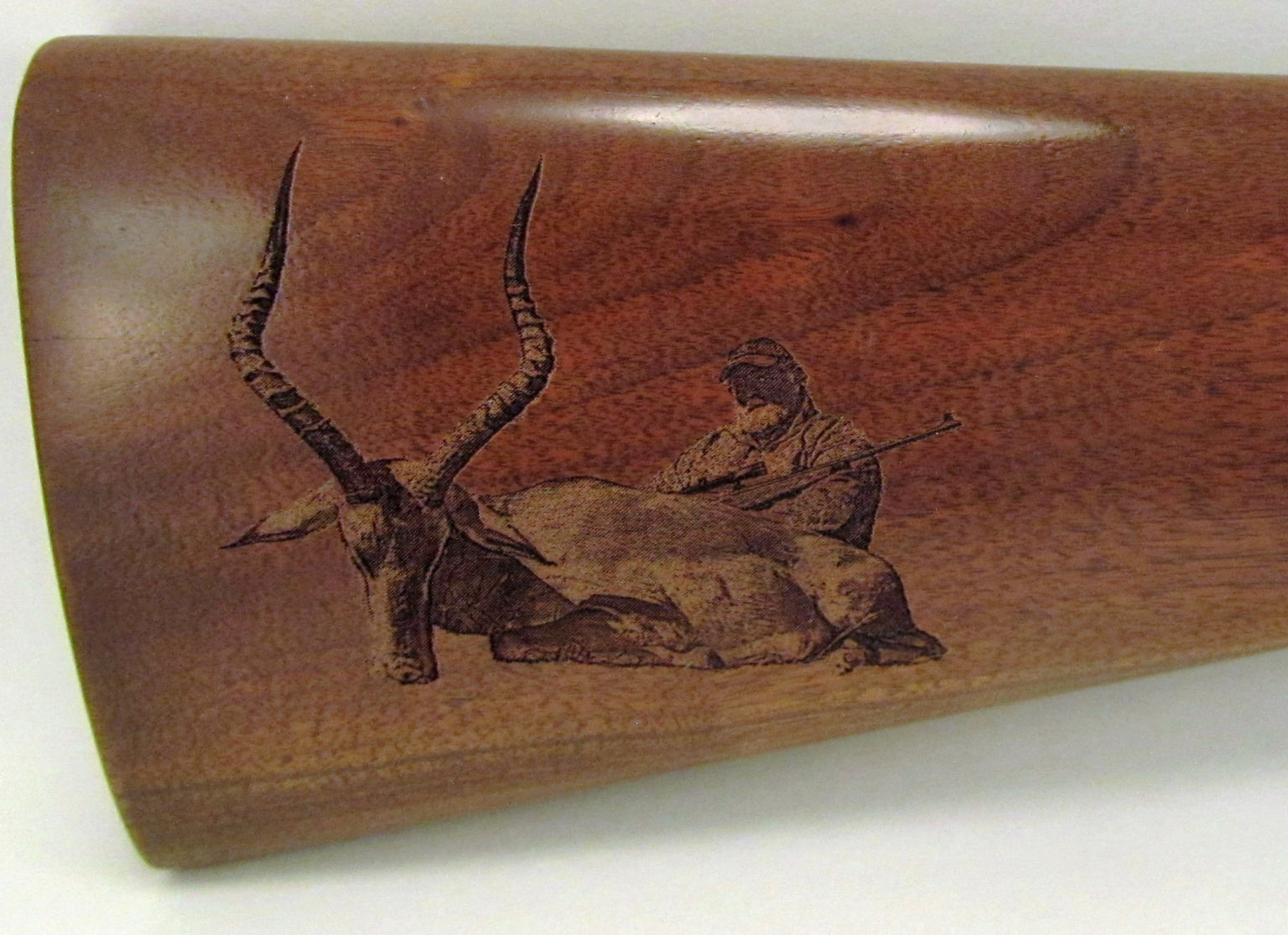 Custom Design Gun Stock Engraving - Whitetail Woodcrafters