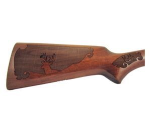 Deer Head and Checkering Gun Stock Engraving