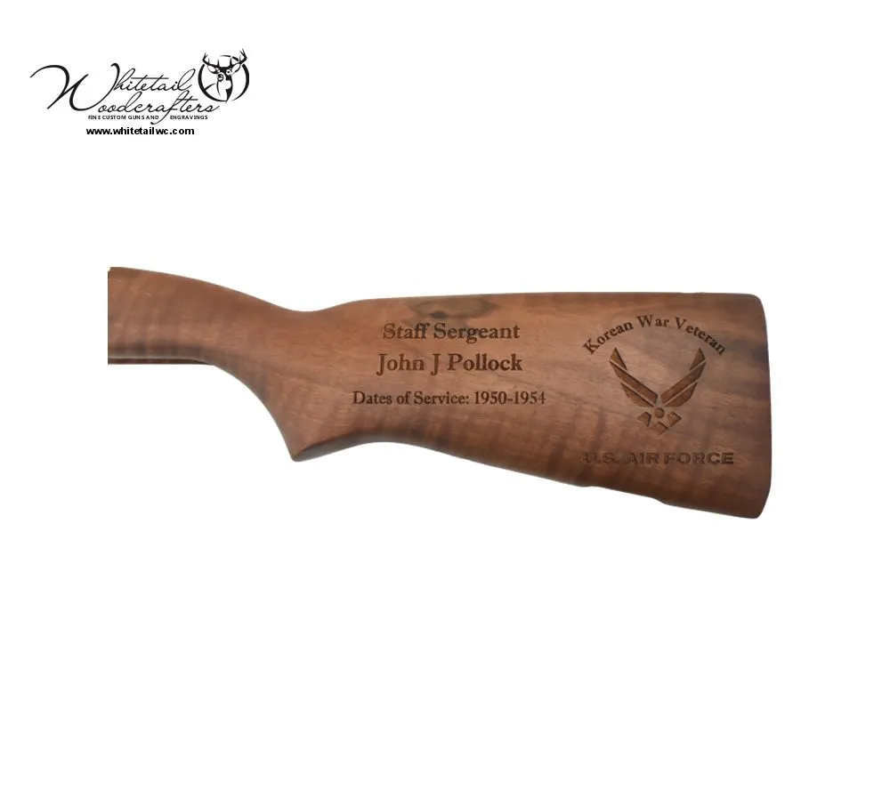 Memorial Gun Stock with Custom Engraving